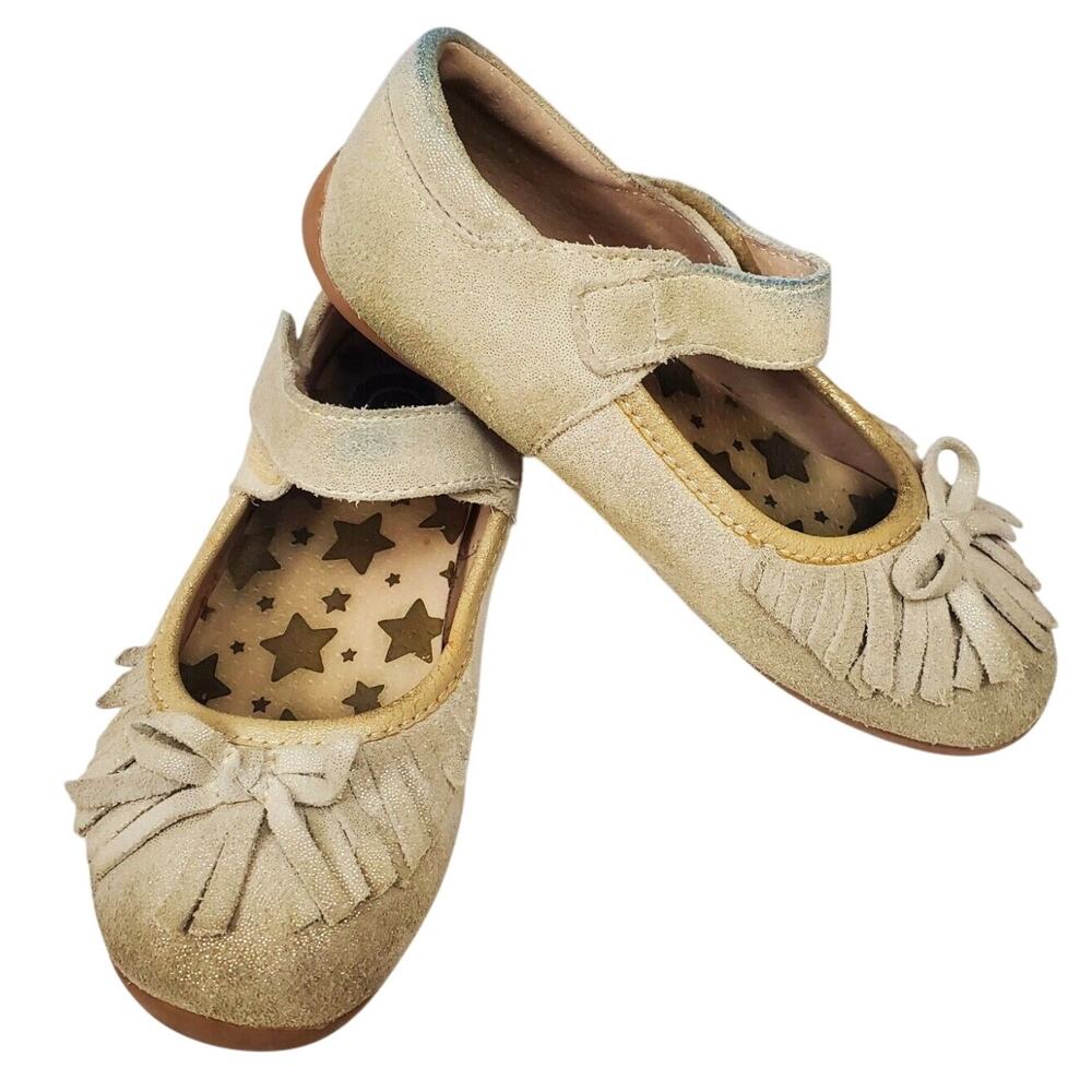 Livie And Luca Matilda Jane PLAY Size 13 Ivory Willows Flats Leather Shoes Girls